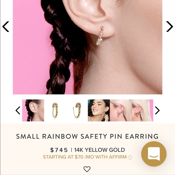 Totally chic “The Last Line” safety pin earring - Picture 7 of 7